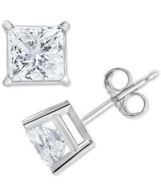 Diamond Princess Stud Earrings (1-1/2 ct. t.w.) in 14k White Gold