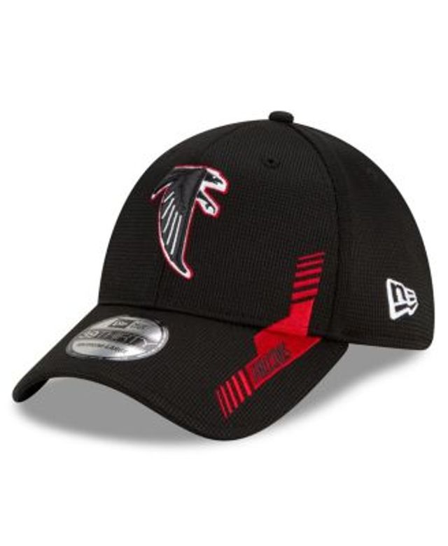 New Era Men's Black Atlanta Falcons 2021 NFL Sideline Home Historic Logo  39THIRTY Flex Hat