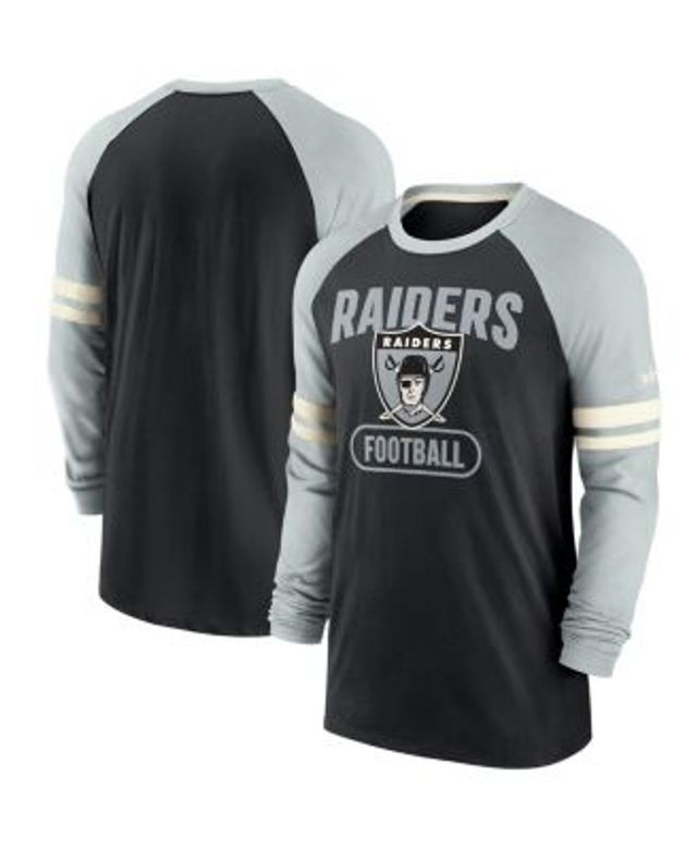 Las Vegas Raiders Starter Cross-Check V-Neck Long Sleeve T-Shirt - Silver