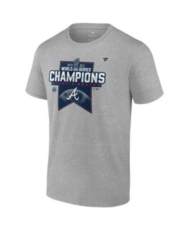 Men's Fanatics Branded Heathered Charcoal Atlanta Braves 2021 National League Champions Locker Room T-Shirt