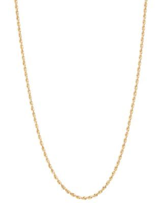 Rope Link 18" Chain Necklace in 10k Gold
