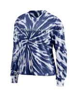 WEAR by Erin Andrews Women's Navy Dallas Cowboys Tie-Dye Long Sleeve T-shirt