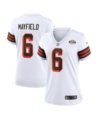 Women's Fanatics Branded Baker Mayfield Brown Cleveland Browns Player Icon  Name & Number V-Neck T-Shirt