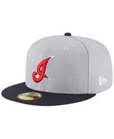 Cleveland Indians New Era White Logo 59FIFTY Fitted Hat - Royal