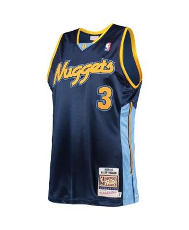 Men's Mitchell & Ness Allen Iverson Royal Denver Nuggets 2006/07 Hardwood Classics Reload 3.0 Swingman Jersey Size: Small