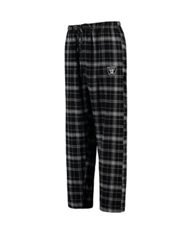 Las Vegas Raiders Concepts Sport Big & Tall Flannel Sleep Set - Black/Silver