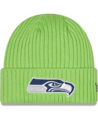 New Era Men's College Navy, Neon Green Seattle Seahawks Blackletter Arch  9FIFTY Snapback Hat