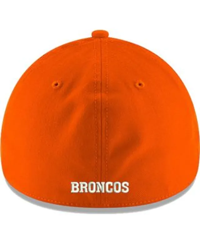 Men's New Era Orange Denver Broncos Team Classic Throwback 39THIRTY Flex Hat