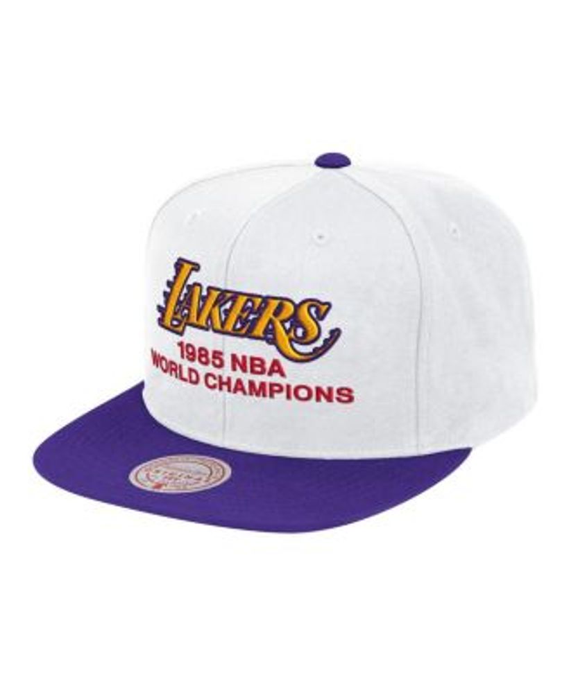 Men's Los Angeles Lakers Mitchell & Ness White/Purple Hardwood