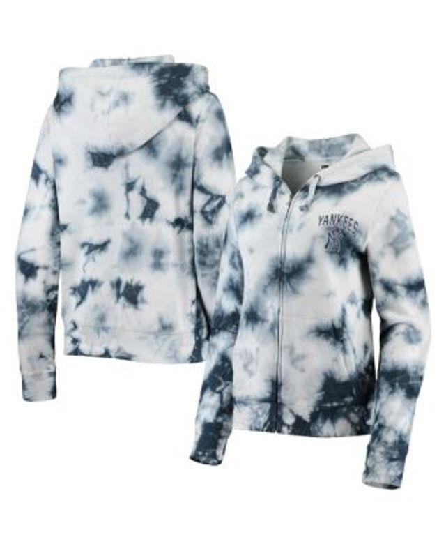 Dallas Cowboys New Era Women's Tie Dye Fleece Full-Zip Hoodie - Navy