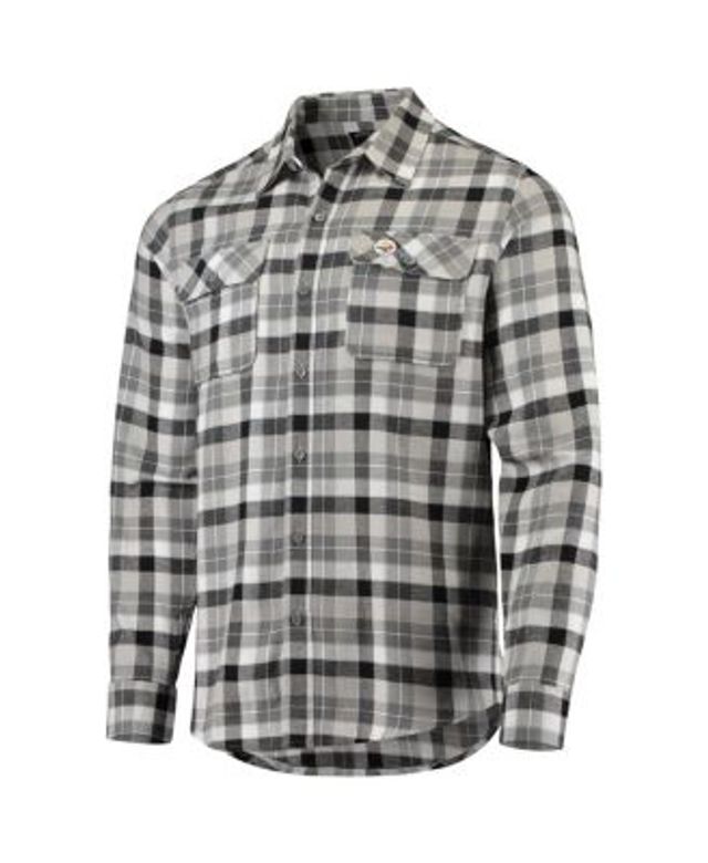 ANTIGUA Men's Antigua Black/Gray Pittsburgh Steelers Ease Flannel Long  Sleeve Button-Up Shirt