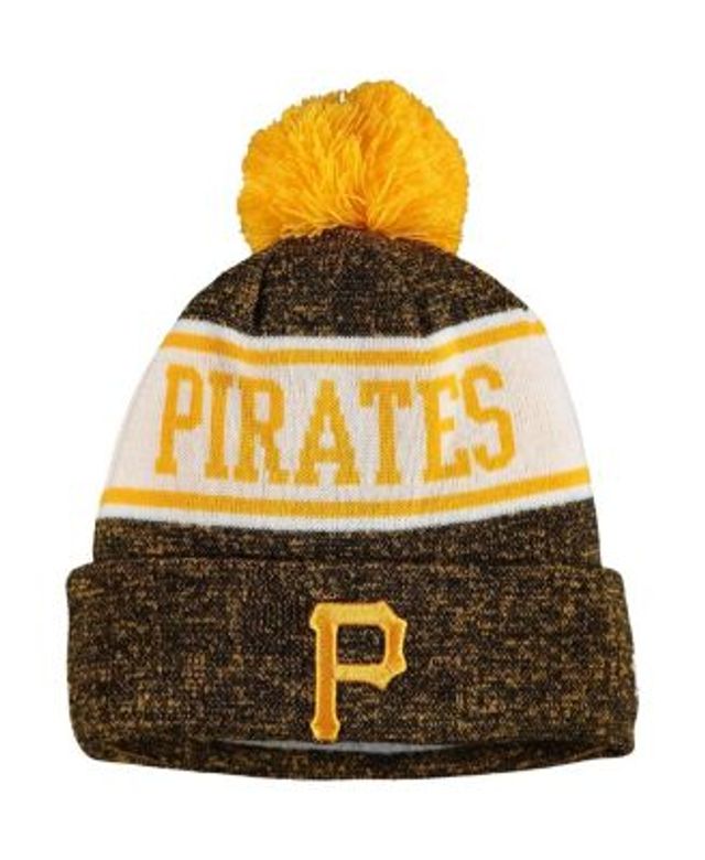 New Era Men's New Era Black/Gold Pittsburgh Steelers 2023 Sideline Sport  Cuffed Pom Knit Hat