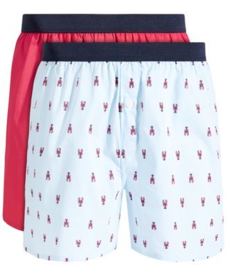 Men's 2-Pk. Lobster & Solid Boxer Shorts, Created for Macy's