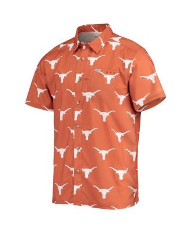 Men's Columbia PFG Texas Orange Texas Longhorns Bonehead Button-Up