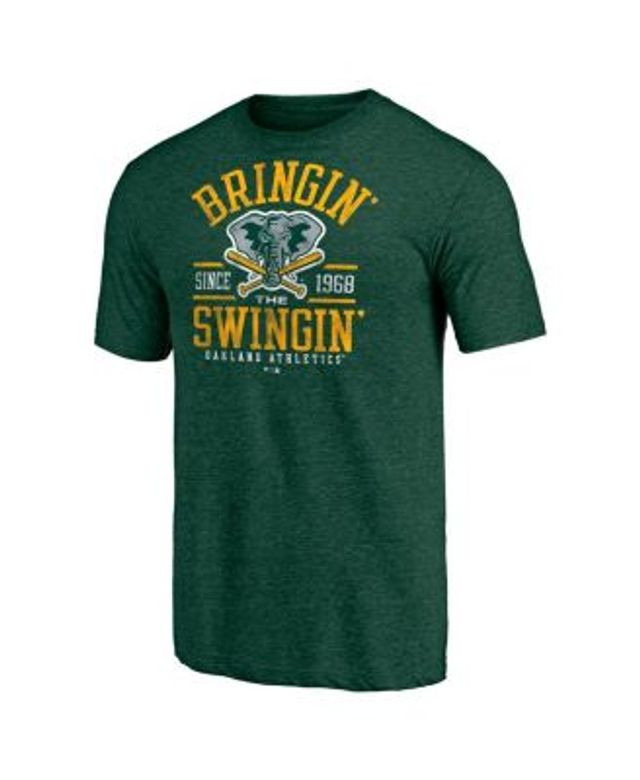 Women's Oakland Athletics Fanatics Branded Green Hometown Collection Swingin'  A's Long Sleeve T-Shirt