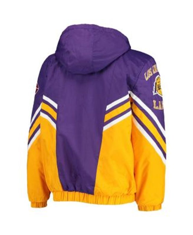 Men's Los Angeles Lakers Starter Purple/Gold The Pro II Half-Zip Jacket