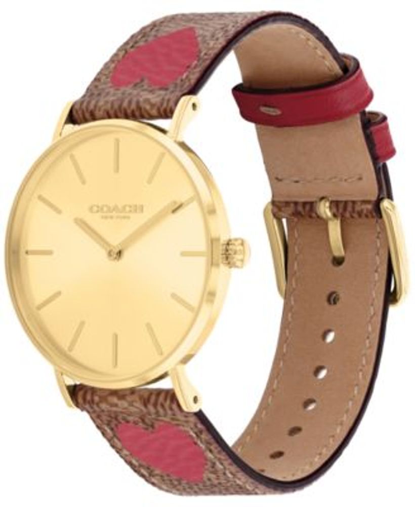 Women's Perry Brown Leather Strap Watch 36mm