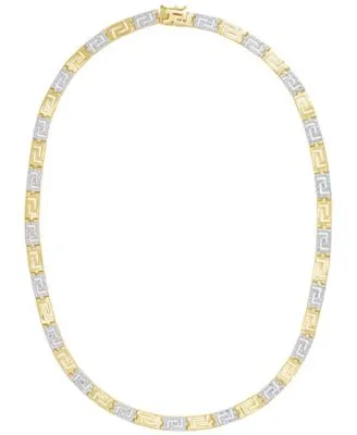 Women's Diamond Accent Greek Key Necklace