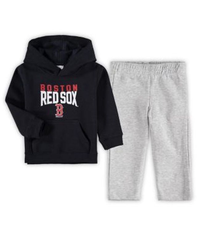 Outerstuff Youth Navy Boston Red Sox Wordmark Full-Zip Fleece Hoodie