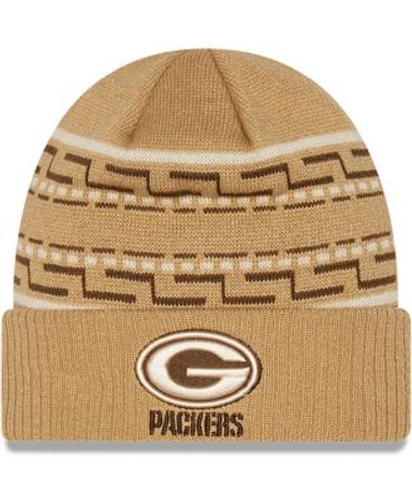 New Era Men's Tan Green Bay Packers Dude Cuffed Knit Hat