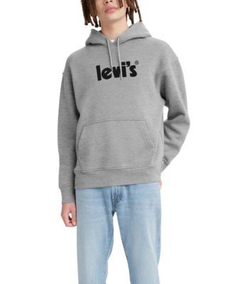 Men's Poster Graphic Logo Relaxed Fit Hoodie