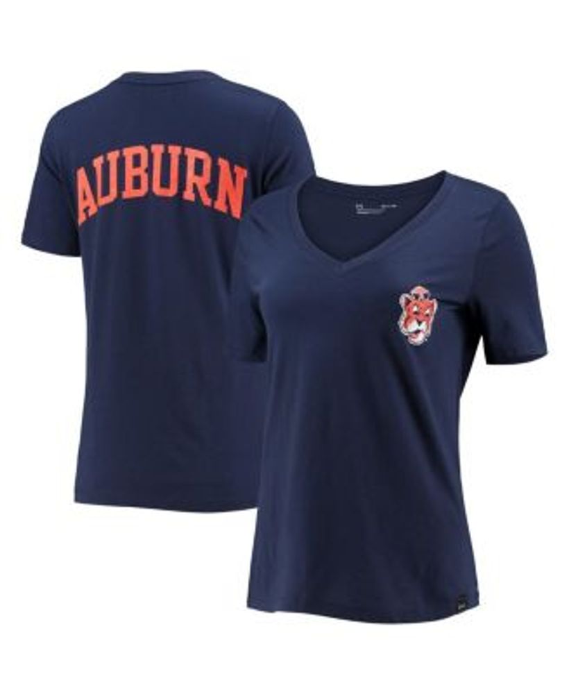 Women's Detroit Tigers Fanatics Branded Navy Team Logo Lockup V-Neck T-Shirt