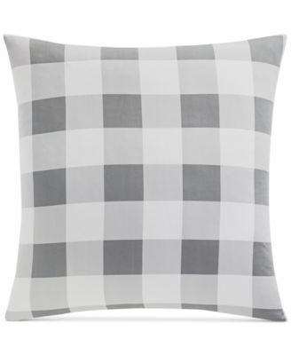 Gingham Colorblock European Sham, Created for Macy's