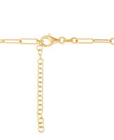 14K Gold-Plated Sterling Silver Padlock Paperclip Link Pendant Necklace