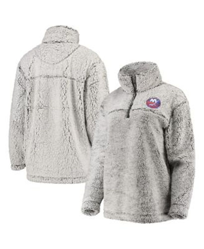 G-III 4Her by Carl Banks Women's Gray Buffalo Bills Sherpa Quarter-Zip  Pullover Jacket