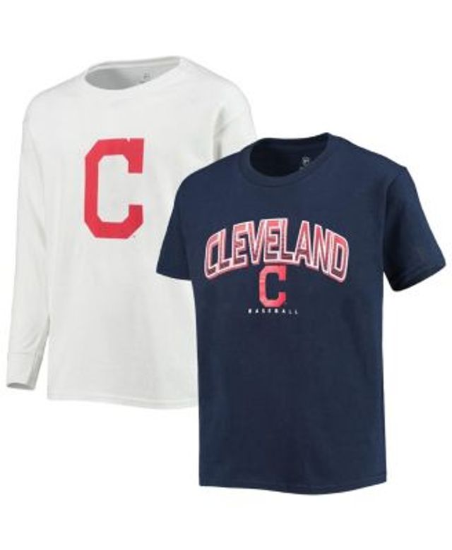 Stitches Youth Boys Navy, White Cleveland Indians Team T-shirt Combo Set