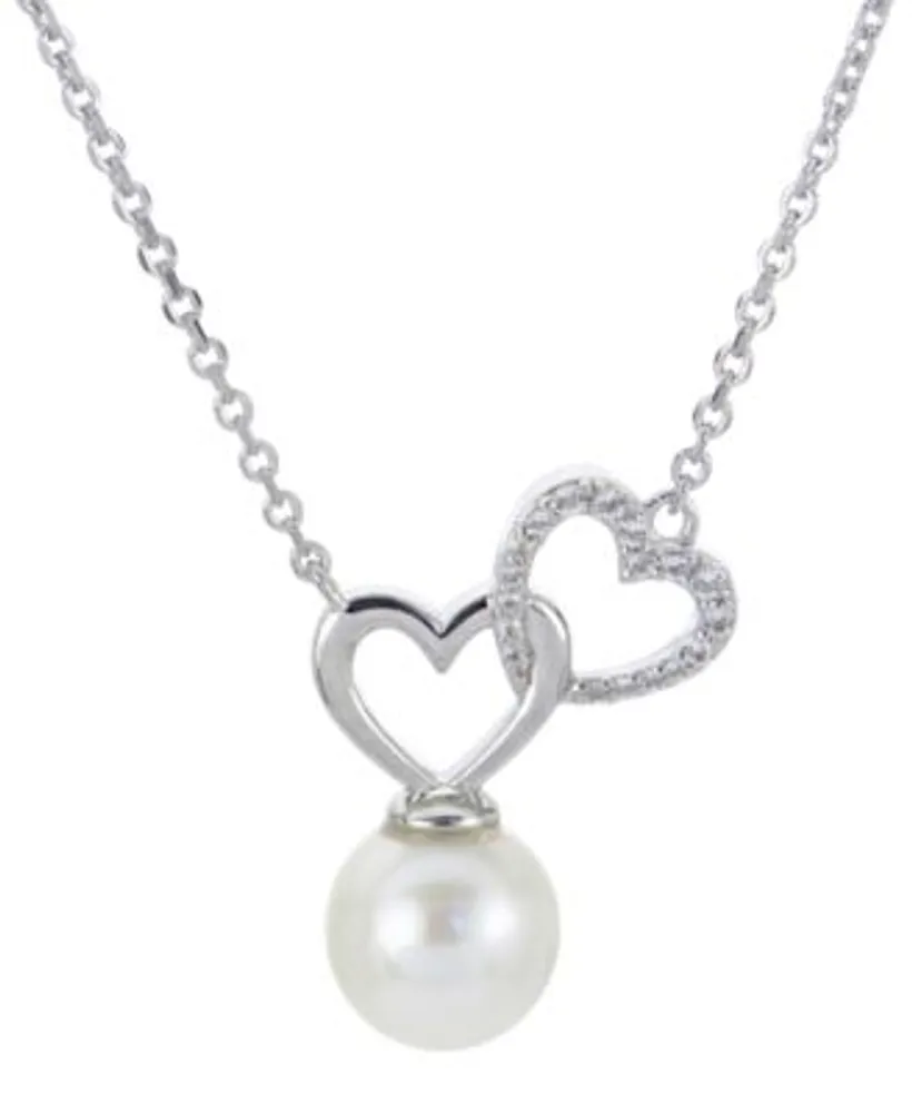 Freshwater Pearl and Heart Locket Necklace