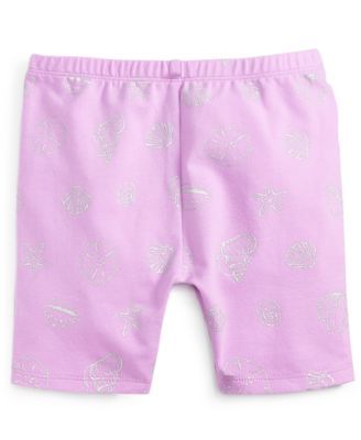 Baby Girls Shell-Print Bike Shorts, Created for Macy's