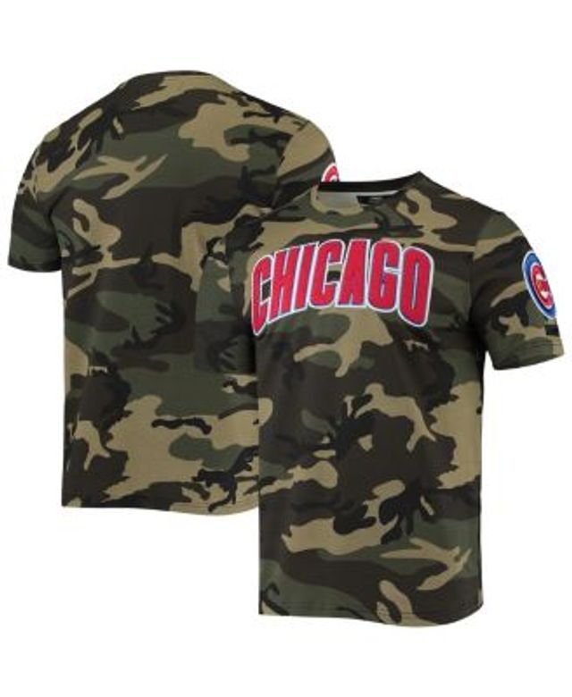 Men's Chicago Cubs New Era Cream Team Split T-Shirt