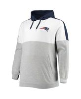 Men's Heathered Gray/Navy New England Patriots Big & Tall Raglan