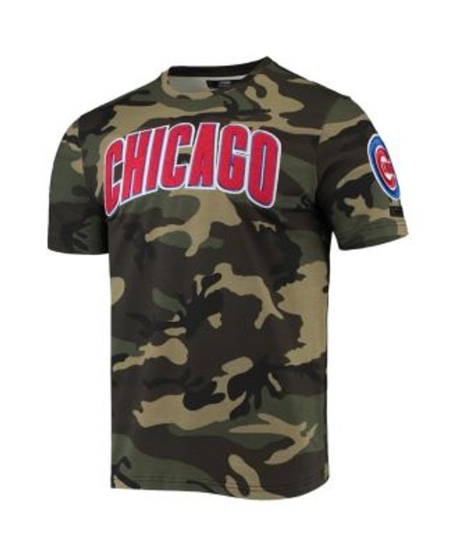 Nike Men's Black Chicago Cubs Team Camo Logo T-Shirt