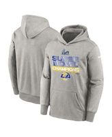 Youth Nike Heathered Gray Los Angeles Rams Super Bowl LVI Champions Locker Room Trophy Collection Pullover Hoodie Size: Large