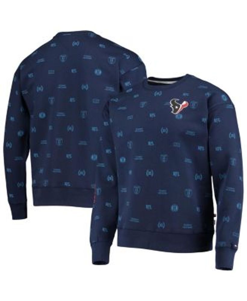 Tommy Hilfiger Men's Tommy Hilfiger Navy New England Patriots Reid Graphic  - Pullover Sweatshirt