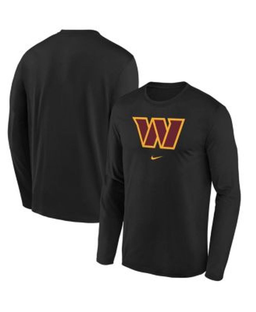 Nike Youth Boys Black Washington Commanders Team Logo Long Sleeve