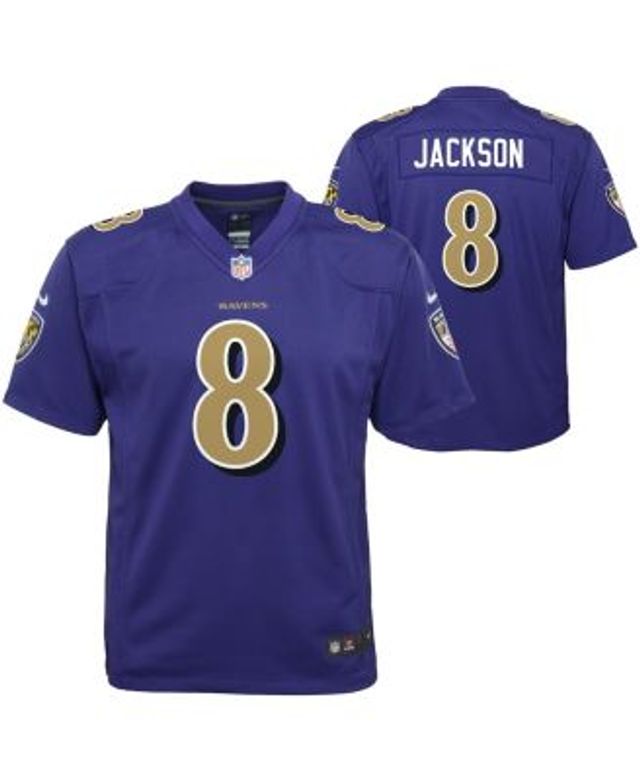 Lamar Jackson Baltimore Ravens Youth Mainliner Player Name & Number Long  Sleeve T-Shirt - Purple