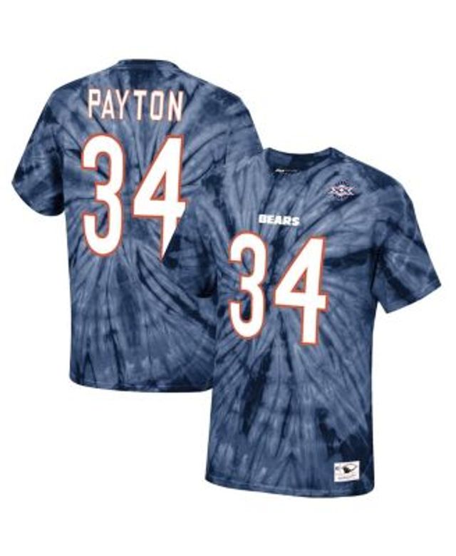 Men's Mitchell & Ness Walter Payton Navy Chicago Bears Tie-Dye Super Bowl  XX Retired Player Name & Number T-Shirt