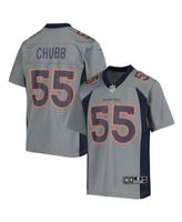 Youth Nike Bradley Chubb Gray Denver Broncos Inverted Team Game Jersey