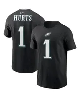 Nike Men's Nike Jalen Hurts Black Philadelphia Eagles Super Bowl LVII Name  & Number T-Shirt