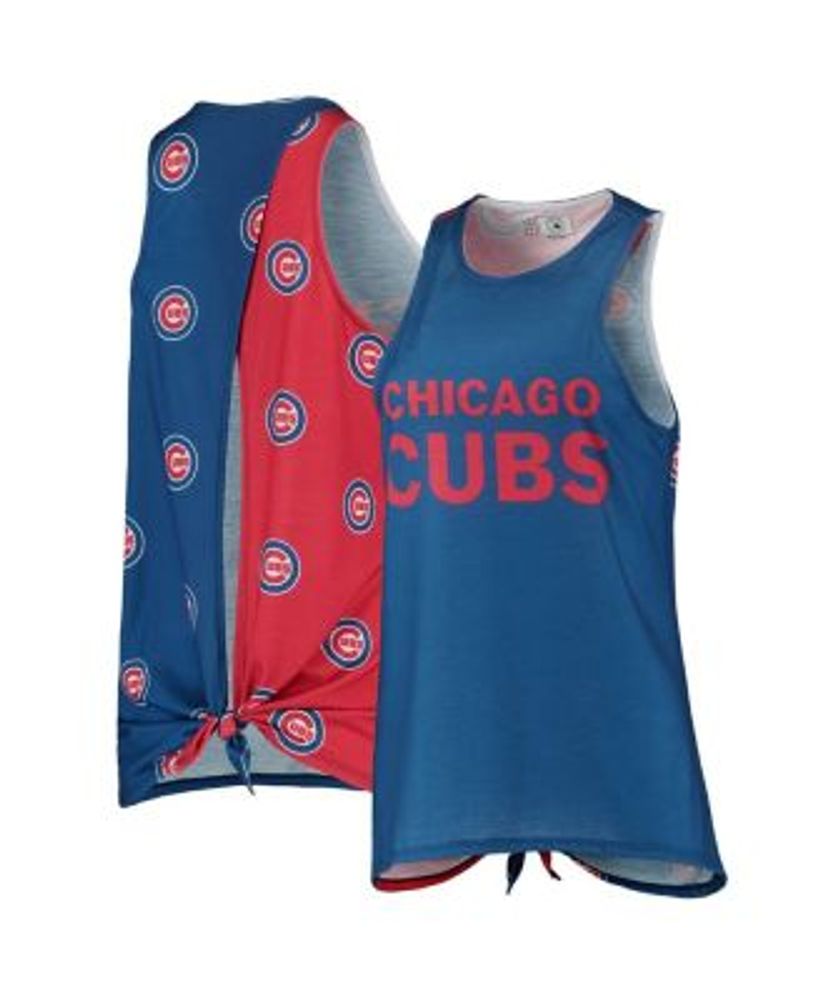 Chicago Cubs Women's Plus Size Scoop Neck Racerback Tank Top - Royal