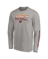 Men's Fanatics Branded Heathered Gray/Black Washington Football Team Team  Ombre T-Shirt