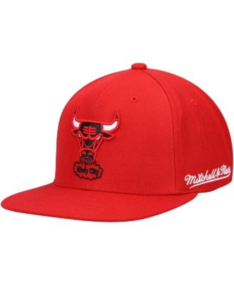 Mitchell & Ness All Day Bulls Snapback Cap in Burgundy