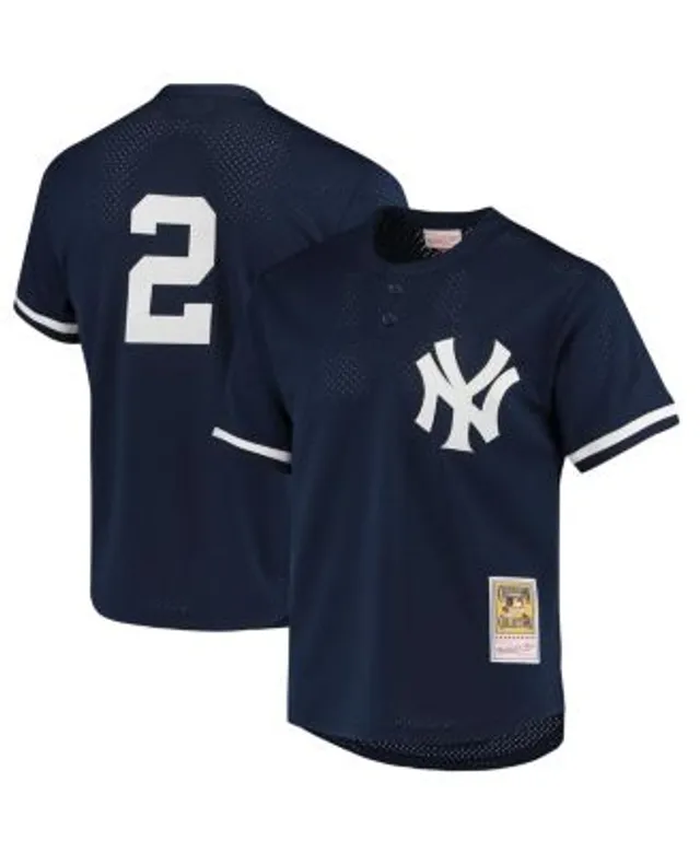 Youth Mitchell & Ness Derek Jeter Navy New York Yankees Cooperstown  Collection Mesh Batting Practice Jersey 