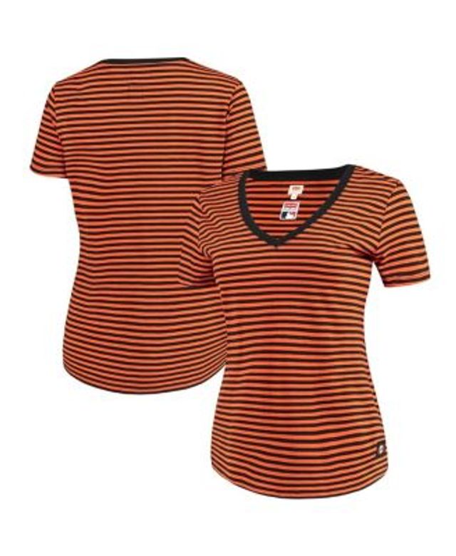 Cincinnati Bengals New Era Women's Raglan Lace-Up T-Shirt - Orange