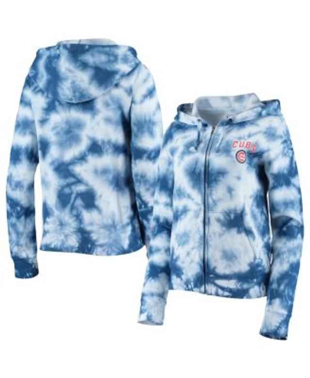 Dallas Cowboys New Era Women's Tie Dye Fleece Full-Zip Hoodie - Navy