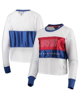 New York Giants New Era Throwback Raglan Long Sleeve T-Shirt - Royal