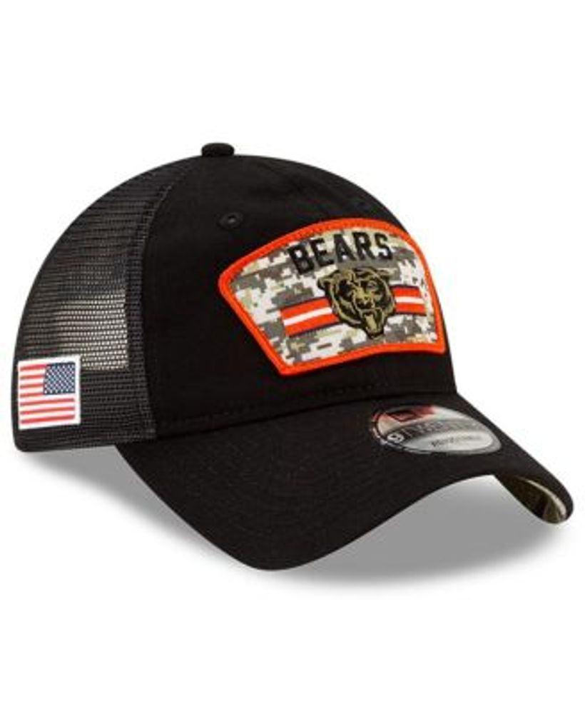 Men's New Era Black/Camo Chicago Bears 2021 Salute To Service 39THIRTY Flex  Hat